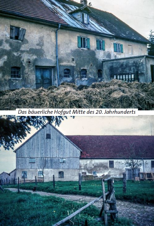 Zwei Bilder des bäuerlichen Hofgut Mitte des 20. Jahrhunderts
